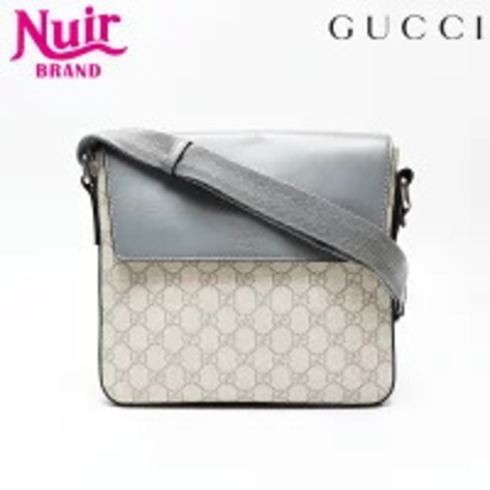 Gucci GG Supreme Shoulder Bag Gray